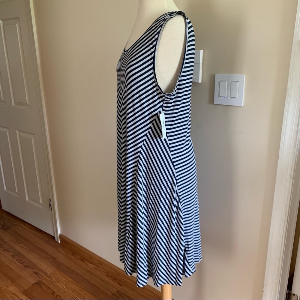 Style & Co Sleeveless Dress striped blue white XL - Picture 5 of 13